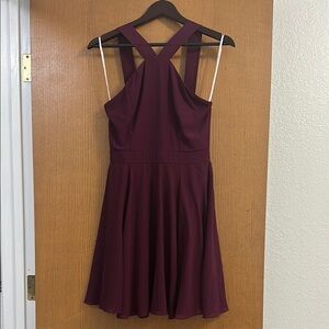 Elegant Burgundy Sleeveless Dress